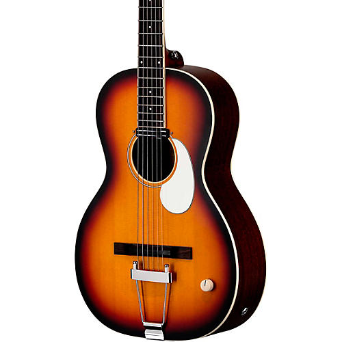 Orangewood Juniper Rubber Bridge Parlor Acoustic-Electric Guitar Black - musicians--Friend