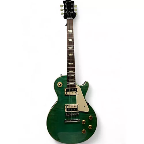 Used 2020 Gibson CUSTOM SHOP LES PAUL STANDARD F Turquoise Stain Solid Body Electric Guitar Turquoise Stain - musicians--Friend