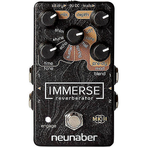Neunaber Immerse Reverberator Mk II Stereo Reverb Effects Pedal Black - musicians--Friend