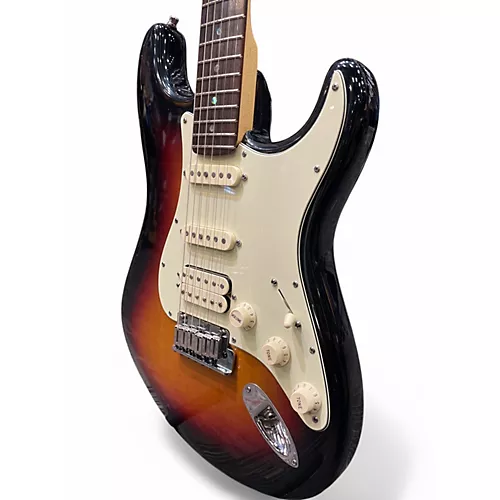 Used 2005 Fender American Deluxe Stratocaster HSS 3 Tone Sunburst Solid Body Electric Guitar 3 Tone Sunburst - musicians--Friend