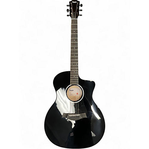 Used Taylor 214CE BLK Plus Grand Auditorium Black Acoustic Electric Guitar Black - musicians--Friend