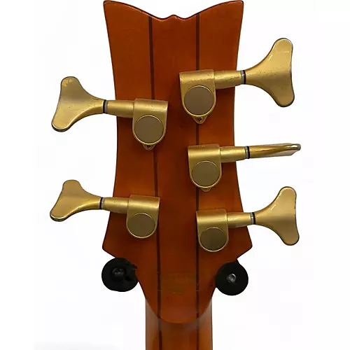 Used Schecter Guitar Research Stiletto Studio 5 String Amber Electric Bass Guitar Amber - musicians--Friend