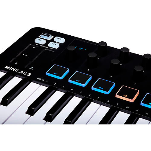 Arturia MiniLab 3 Hybrid Keyboard Controller Deep Black - musicians--Friend