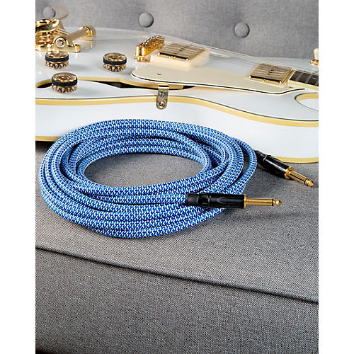 Livewire Signature Guitar Cable Straight/Straight Blue and White 20 ft. - musicians--Friend
