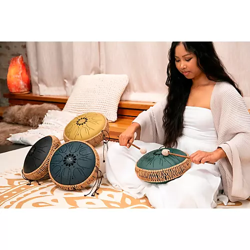 MEINL Sonic Energy C Major Medium Octave Steel Tongue Drum Gold - musicians--Friend