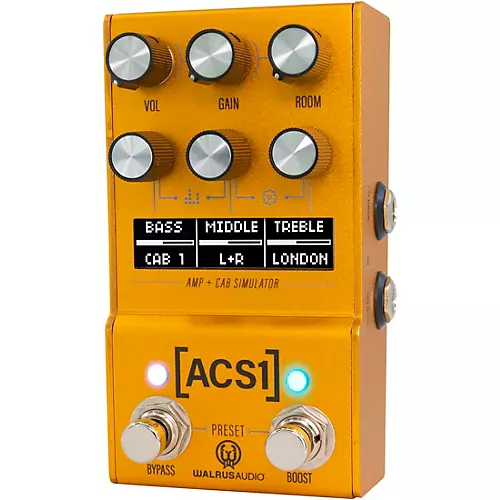 Walrus Audio Mako Series ACS1 Amp + Cab Simulator MKII Gold - musicians--Friend