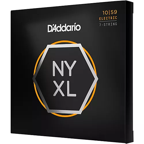 D'Addario NYXL1059 7-String Light Nickel Wound Electric Guitar Strings (10-59) - musicians--Friend