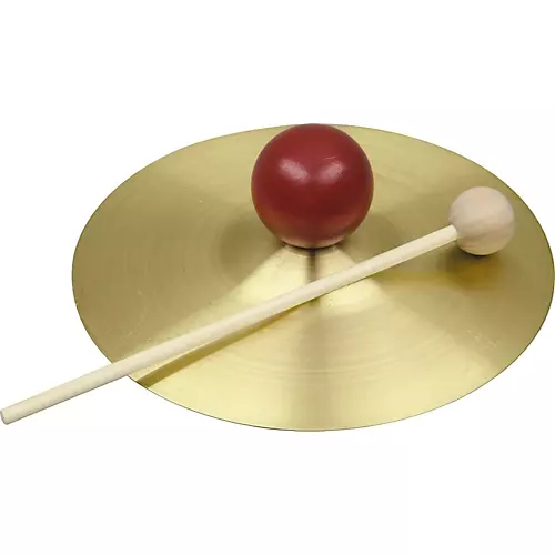 Rhythm Band RB733S Solid Brass Cymbal with Knob and Mallet - musicians--Friend