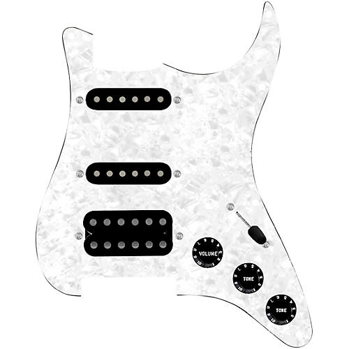 920D Custom HSS Loaded Pickguard for Strat With Uncovered Cool Kids Humbucker, Black Texas Grit Pickups & Black Knobs Black - musicians--Friend