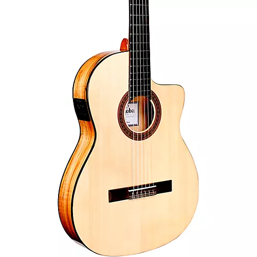 Cordoba C5-CET Thinbody Spalted Maple Nylon-String Acoustic-Electric Guitar Gloss Natural - musicians--Friend
