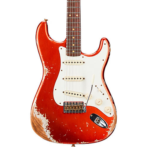 Fender Custom Shop 1959 Stratocaster Heavy Relic Electric Guitar Super Faded Aged Candy Apple Red - musicians--Friend