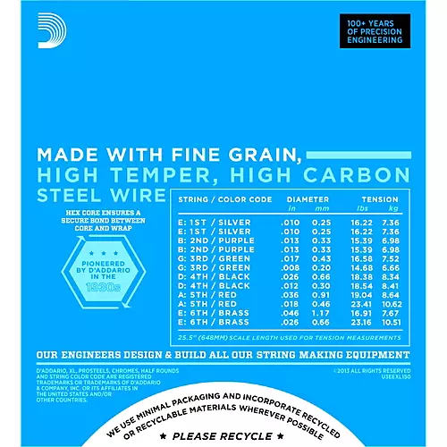D'Addario EXL150 Nickel XL 12-String Electric Guitar Strings - musicians--Friend