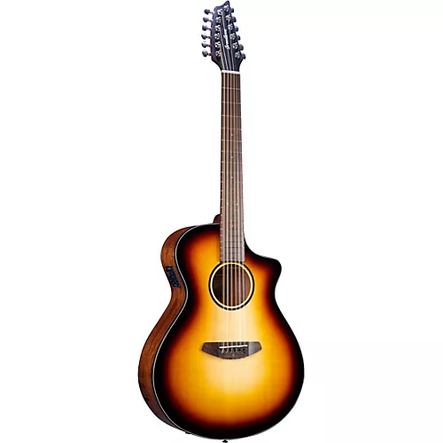 Breedlove Discovery S Concert 12-String CE European Spruce-African Mahogany Acoustic-Electric Guitar Edge Burst - musicians--Friend