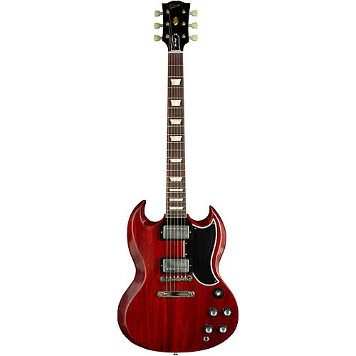 Gibson Custom 1961 Les Paul SG Standard Reissue Stop-Bar VOS Electric Guitar Cherry Red - musicians--Friend