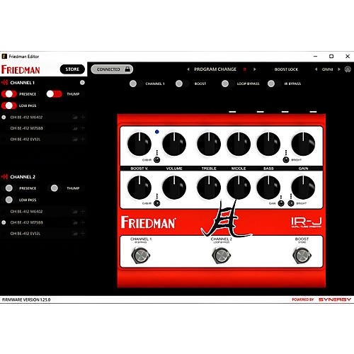 Friedman IRJ Dual Tube Jake E Lee Signature Dual-Tube Preamp DI+IR Dual-Channel 12AX7 Tubes Effects Pedal Red and White - musicians--Friend