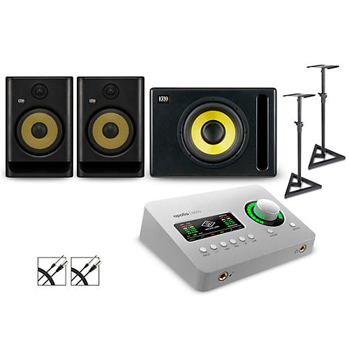 Universal Audio Apollo Solo Thunderbolt with KRK ROKIT G5 Studio Monitor Pair & S10 Subwoofer (Stands & Cables Included) ROKIT 8 - musicians--Friend