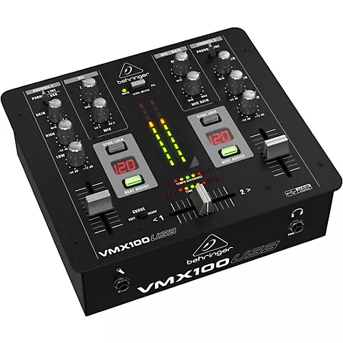 Behringer VMX100USB Professional 2-Channel DJ Mixer - musicians--Friend