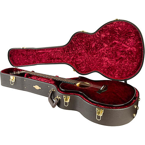Taylor Custom All Urban Ash Grand Auditorium Acoustic-Electric Guitar Red Mahogany Edgeburst - musicians--Friend