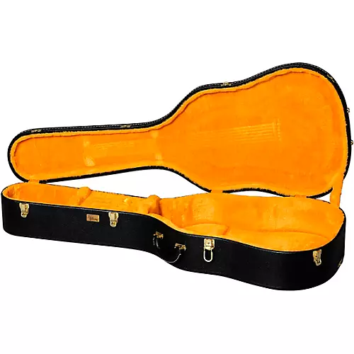 Gibson Lifton Historic Black/Goldenrod Hardshell Case, Dreadnought - musicians--Friend