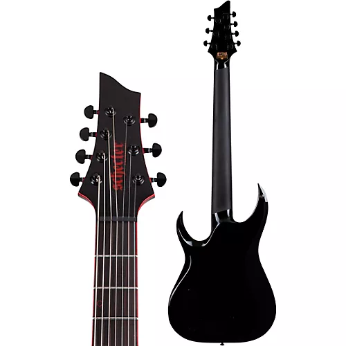 Schecter Guitar Research Sunset-7 Red Dawn Electric Guitar Gloss Black - musicians--Friend
