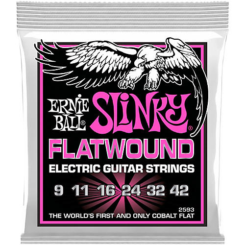 Ernie Ball Super Slinky Flatwound Electric Guitar Strings 9-42 - musicians--Friend