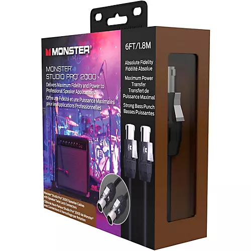 Monster Cable Prolink Studio Pro 2000 Speaker Cable with Speak-On Connectors 20 ft. Black - musicians--Friend