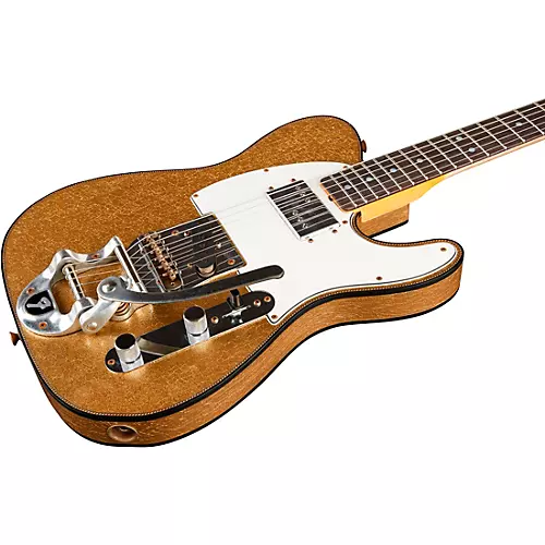 Fender Custom Shop Limited-Edition CuNiFe Telecaster Custom Journeyman Relic Electric Guitar Aged Gold Sparkle - musicians--Friend