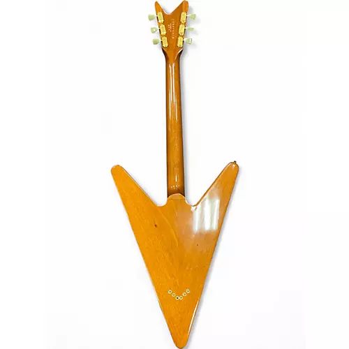 Used 2007 Gibson REVERSE FLYING V Trans Amber Solid Body Electric Guitar Trans Amber - musicians--Friend