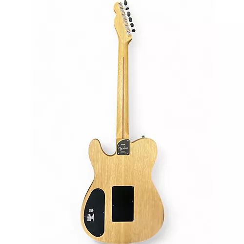 Used Fender Acoustasonic Telecaster Exotic Cocobolo Natural Acoustic Electric Guitar Natural - musicians--Friend