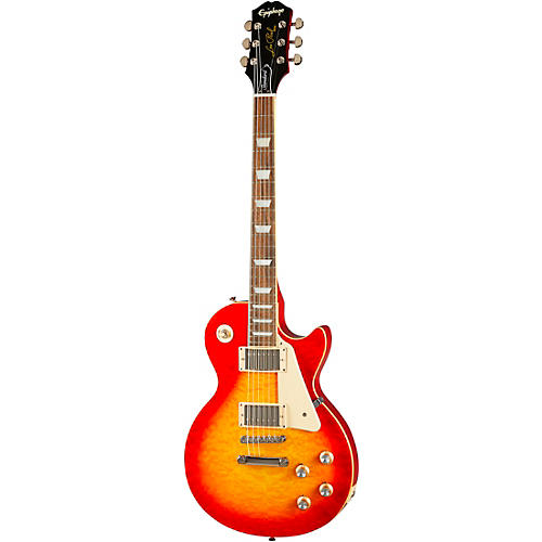 Epiphone Les Paul Standard '60s Quilt Top Limited-Edition Electric Guitar Faded Cherry Sunburst - musicians--Friend