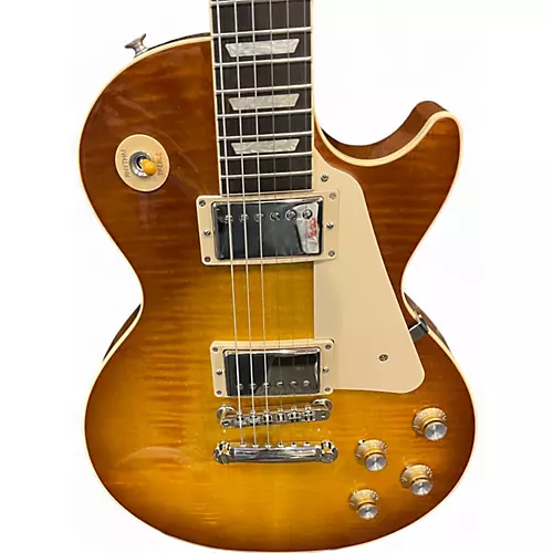 Used Gibson Les Paul Standard Gold Solid Body Electric Guitar Gold - musicians--Friend