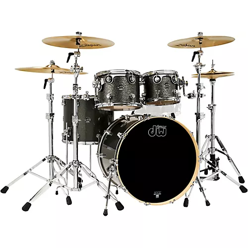 DW 4-Piece Performance Series Shell Pack Hard Satin Charcoal Metallic - musicians--Friend