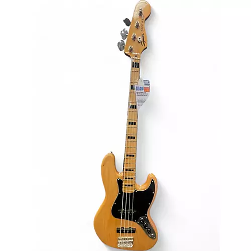 Used 2019 Squier Classic Vibe 1970S Jazz BaSS Vintage Natural Electric Bass Guitar Vintage Natural - musicians--Friend