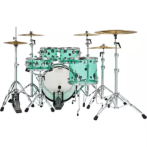 Open-Box Design Series Acrylic 5-Piece Shell Pack With Chrome Hardware Condition 1 - Mint  Sea Glass - musicians--Friend