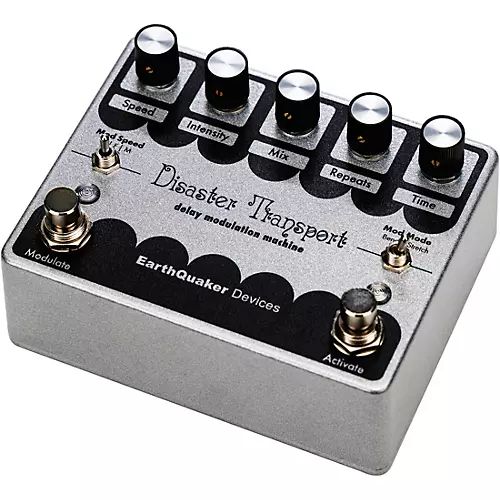 EarthQuaker Devices Limited-Edition Disaster Transport Legacy Reissue Delay Effects Pedal Silver - musicians--Friend