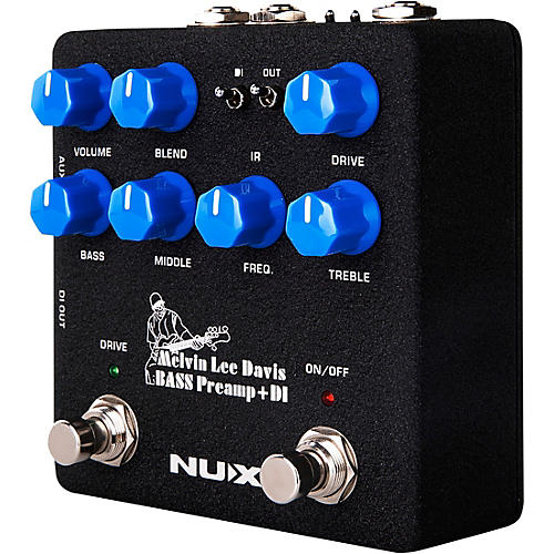 NUX Melvin Lee Davis Bass Preamp + DI Pedal Black - musicians--Friend