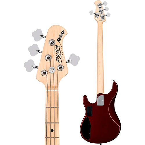 Sterling by Music Man SB4 4-String Electric Bass Guitar Candy Apple Red - musicians--Friend