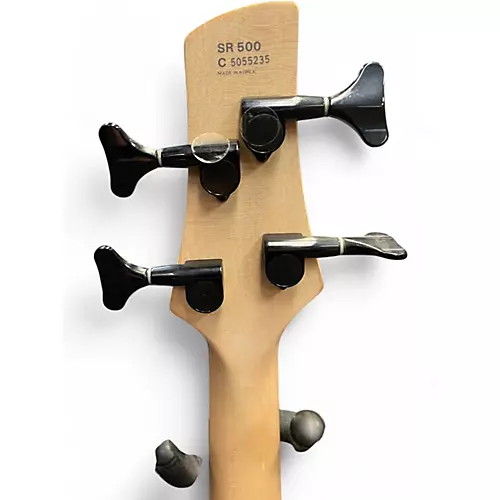 Used Ibanez SR500 Black Electric Bass Guitar Black - musicians--Friend