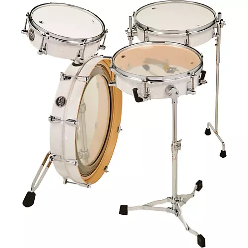DW Performance Series 4-Piece Low Pro Travel Shell Pack White Marine Pearl - musicians--Friend