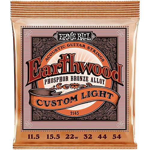 Ernie Ball Earthwood Phosphor Bronze Custom Light Acoustic Strings 11.5-54 - musicians--Friend