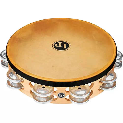 LP Pro Double Row Headed Tambourine 10 in. Brass - musicians--Friend