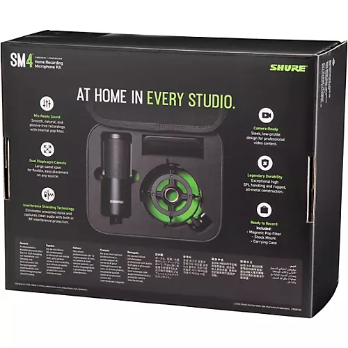 Shure SM4 Dual-Diaphragm Condenser Home Recording Microphone Kit - musicians--Friend