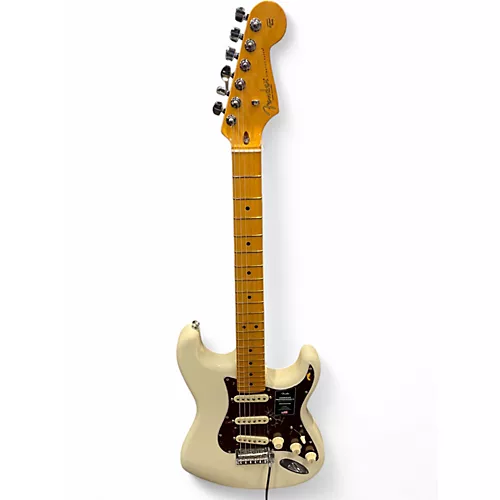 Used 2023 Fender American Professional II Stratocaster Olympic Pearl Solid Body Electric Guitar Olympic Pearl - musicians--Friend