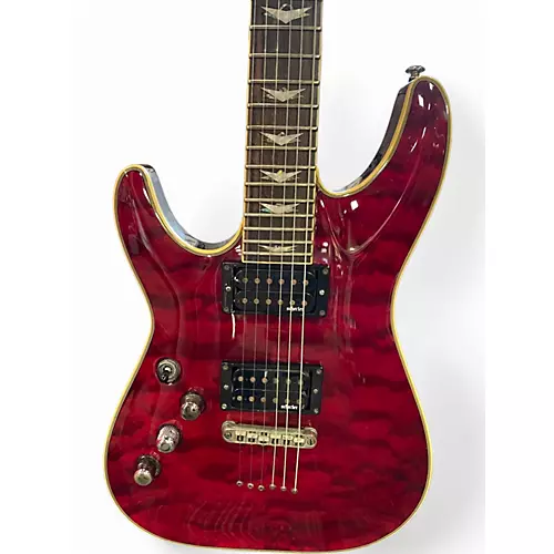 Used Schecter Guitar Research Diamond Series PT Left Handed Black Cherry Electric Guitar Black Cherry - musicians--Friend