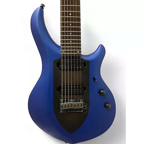 Used Sterling by Music Man majesty 7 Blue Solid Body Electric Guitar Blue - musicians--Friend