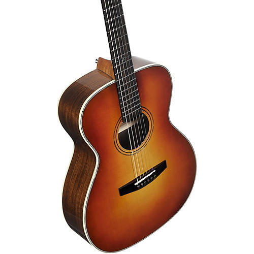 Alvarez LF70e Herringbone Laureate Series Folk-OM Acoustic-Electric Guitar Blacktop - musicians--Friend