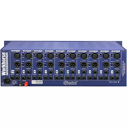 Radial Engineering Workhorse Powerhouse 10 Space 500 Series Rack - musicians--Friend