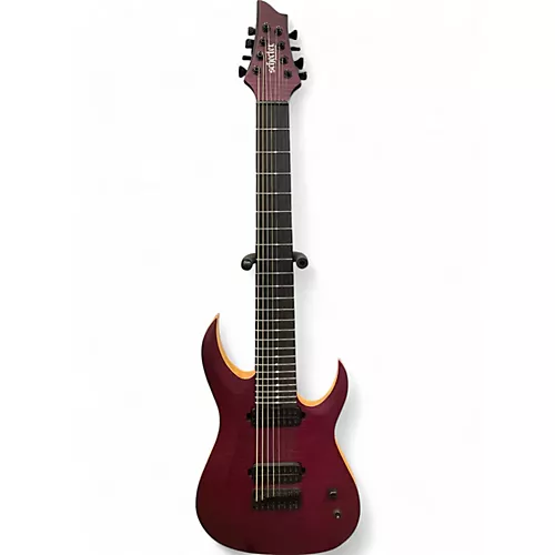 Used Schecter Guitar Research John Browne Tao-8 8 String Transparent Purple Solid Body Electric Guitar Transparent Purple - musicians--Friend