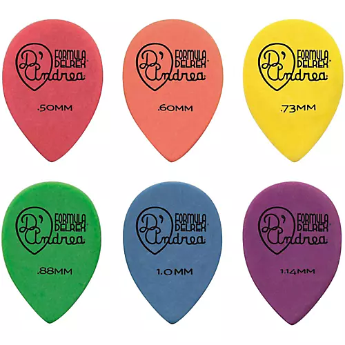 D'Andrea 358 Small Delrex Delrin Guitar Picks Teardrop - One Dozen Purple 1.14 mm - musicians--Friend