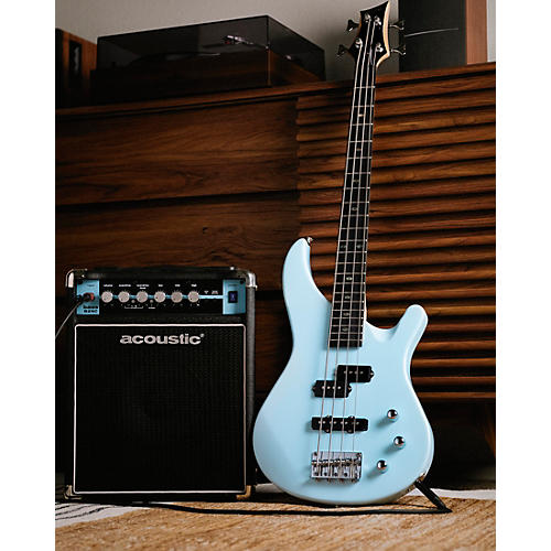 Mitchell MB100 Short-Scale Solidbody Electric Bass Guitar Charcoal Satin - musicians--Friend